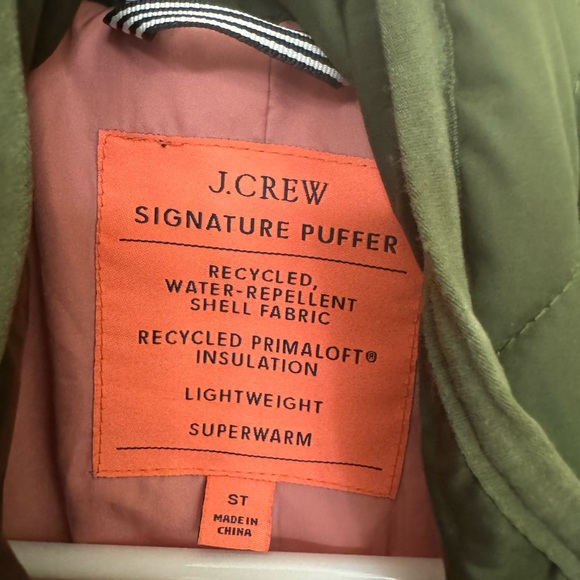 J.Crew Quilted Cocoon Puffer Jacket in Olive Green - Picture 2 of 8